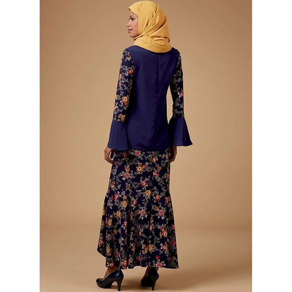 Butterick Sewing Pattern 6636 Blouse Scarf Skirt Misses Size‎ 6-14 UNCUT